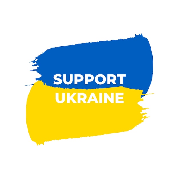 Vector flag of Ukraine support