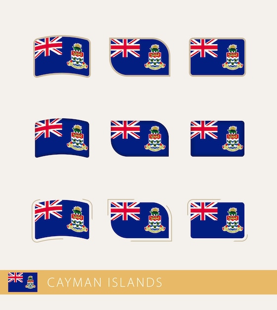 Vector flags of Cayman Islands collection of Cayman Islands flags