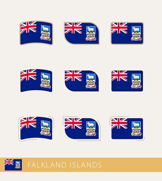 Vector flags of Falkland Islands collection of Falkland Islands flags