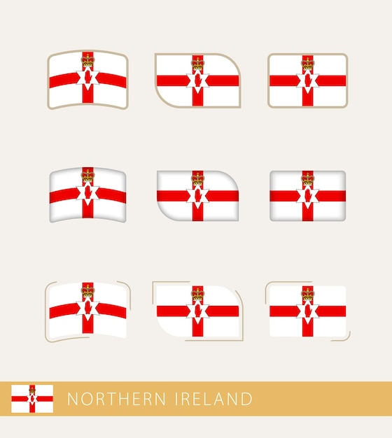 Vector flags of Northern Ireland collection of Northern Ireland flags