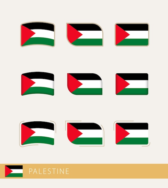 Vector flags of Palestine collection of Palestine flags