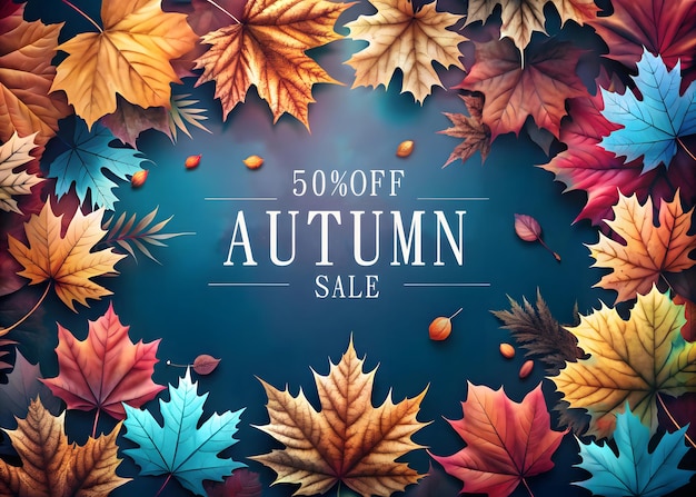 Vector vector flat autumn sale promotion background