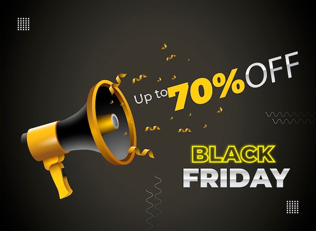 vector flat black friday modern background sale