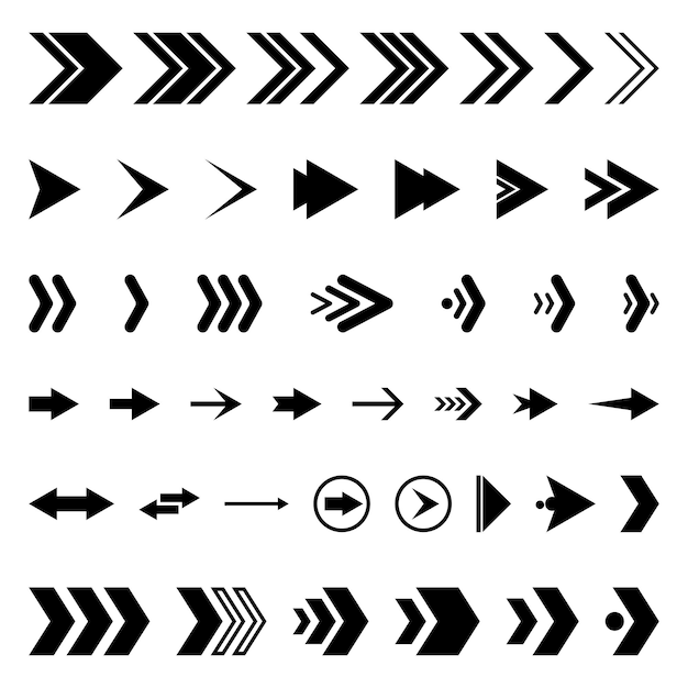 Vector Flat Design Arrow Collection Set