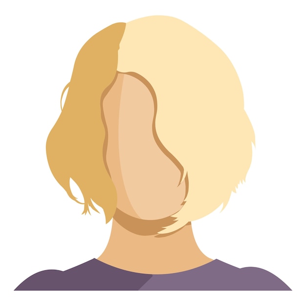 Vector Flat Female Avatar No Face Woman Userpic