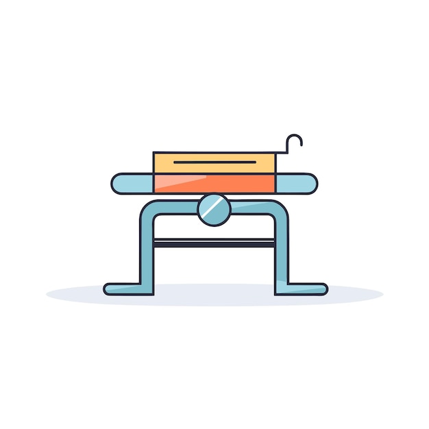 Vector flat icon of a table with a book on top captured in a minimalistic vector style