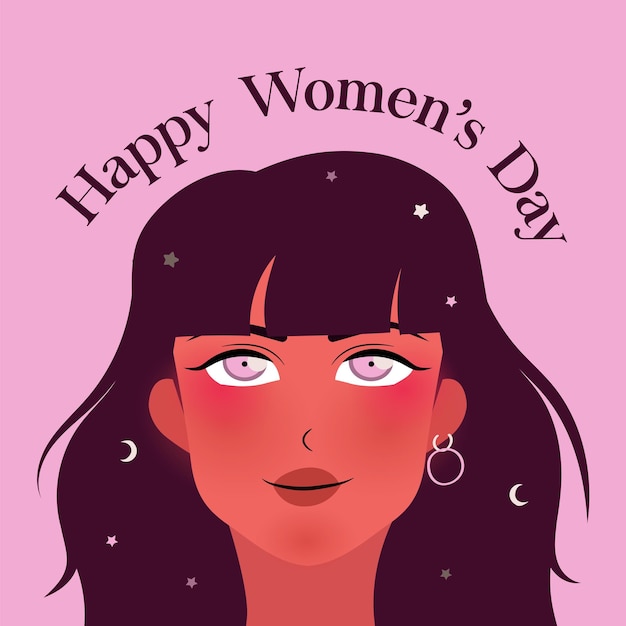 Vector flat international womens day illustration