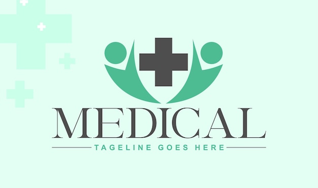 Vector flat medical health logo template