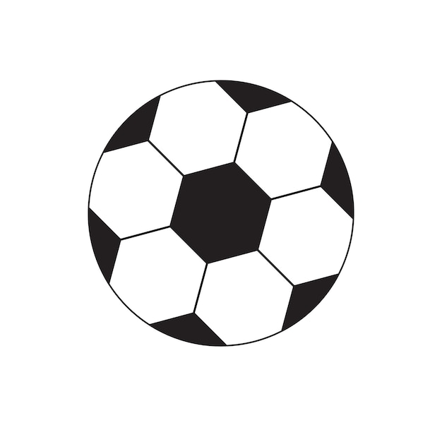 Vector flat outline football ball