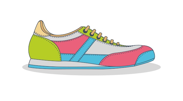 Vector flat sneaker style hipster