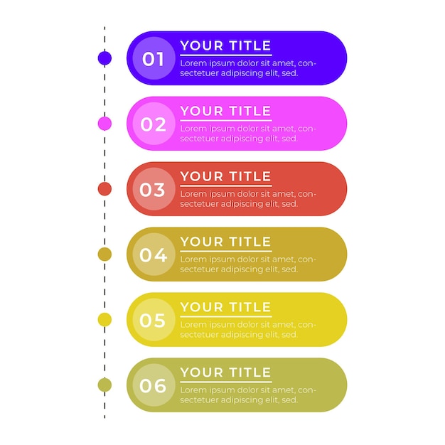 Vector vector flat table of contents infographic