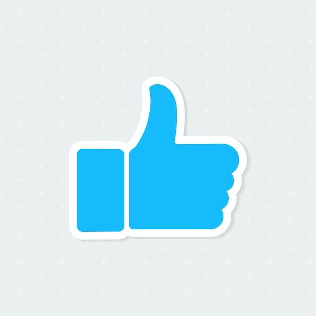 Vector vector flat thumbs up like button