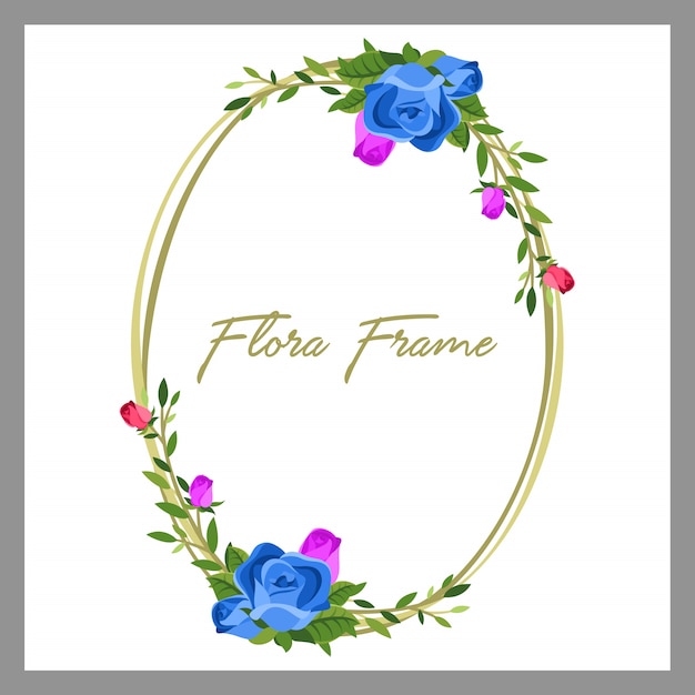 Vector of flora frame