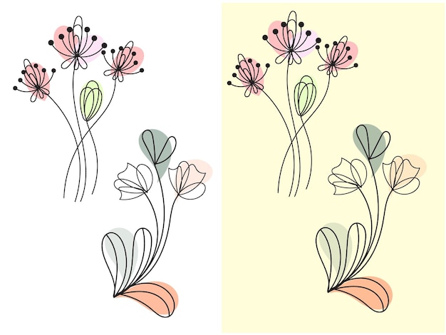 vector floral decorative elements