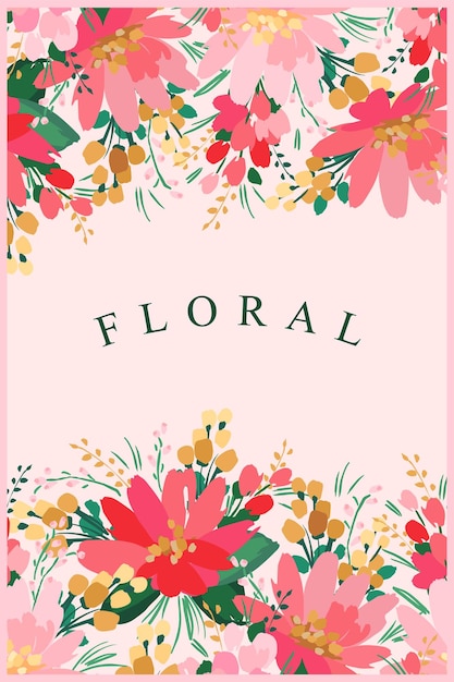 Vector floral design Template for card poster flyer cover home decor and other