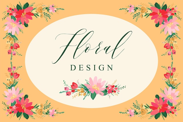 Vector floral design Template for card poster flyer cover home decor and other