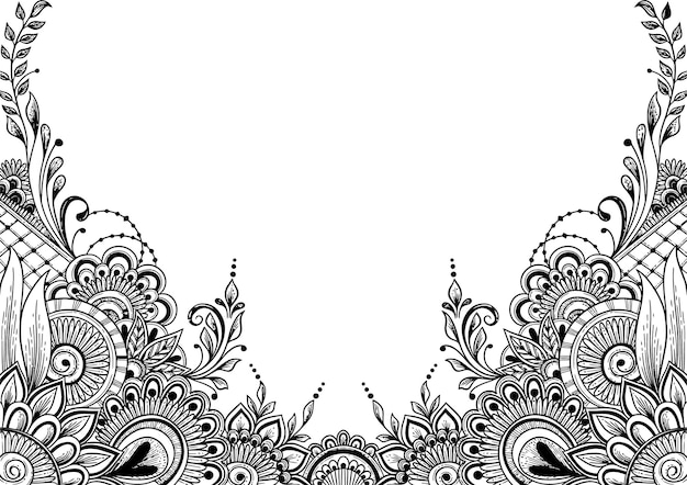 Vector floral mandala background