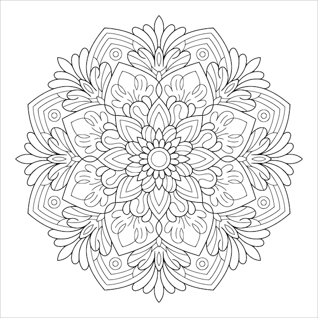 Vector floral mandala illustration