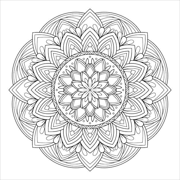 Vector floral mandala illustration