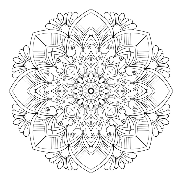 Vector floral mandala illustration