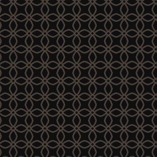 Vector flower seamless pattern Isolated on black background