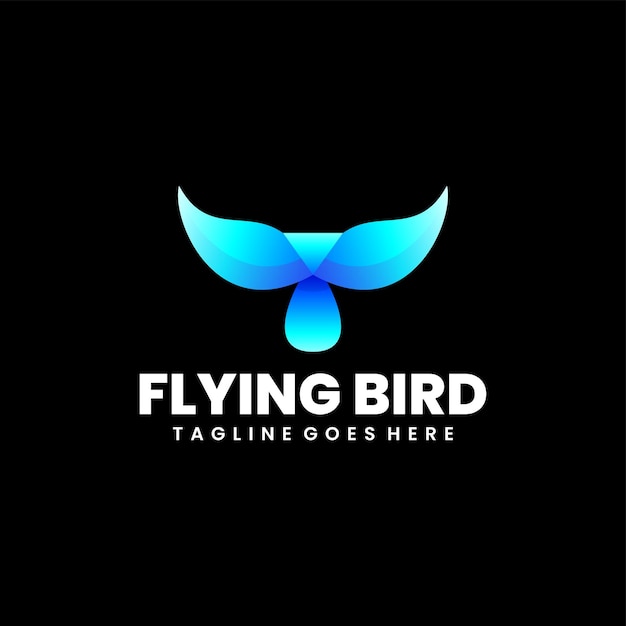 vector flying bird colorful logo design