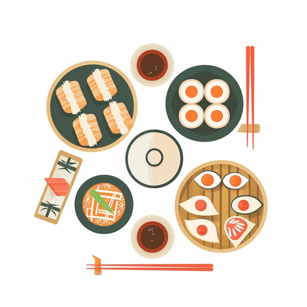 vector food chinese illustration asian restaurant design isolated dinner symbol icon mea