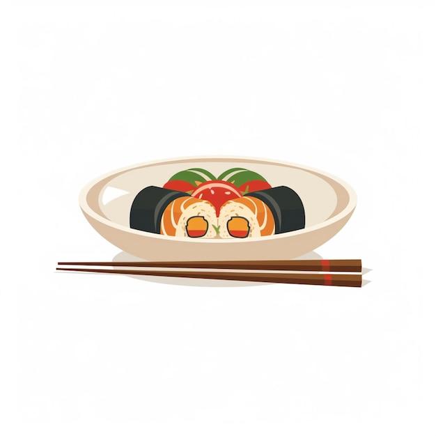 vector food chinese illustration asian restaurant design isolated dinner symbol icon mea