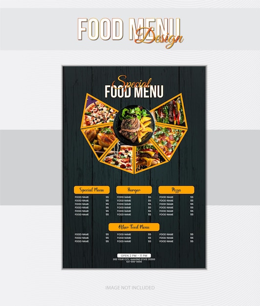 Vector vector food menu a restaurant design template