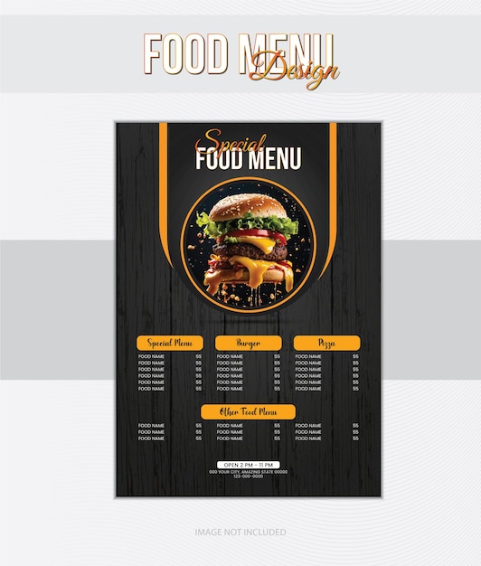 Vector vector food menu a restaurant design template