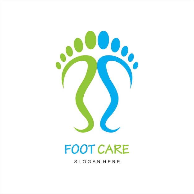 Vector foot logo design vector