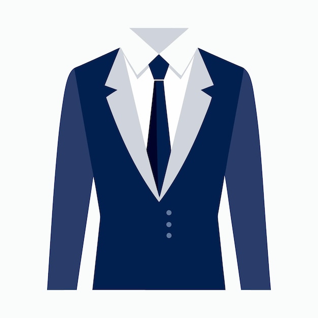 vector a formal suit jacket with a white collared shirt