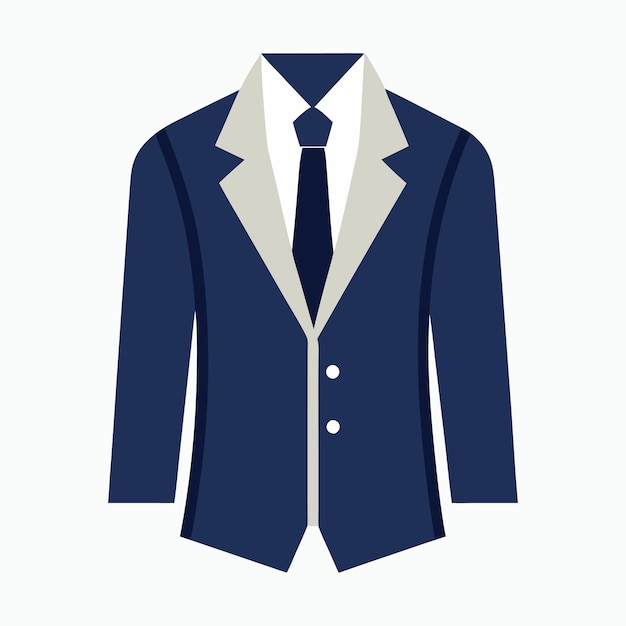 vector a formal suit jacket with a white collared shirt