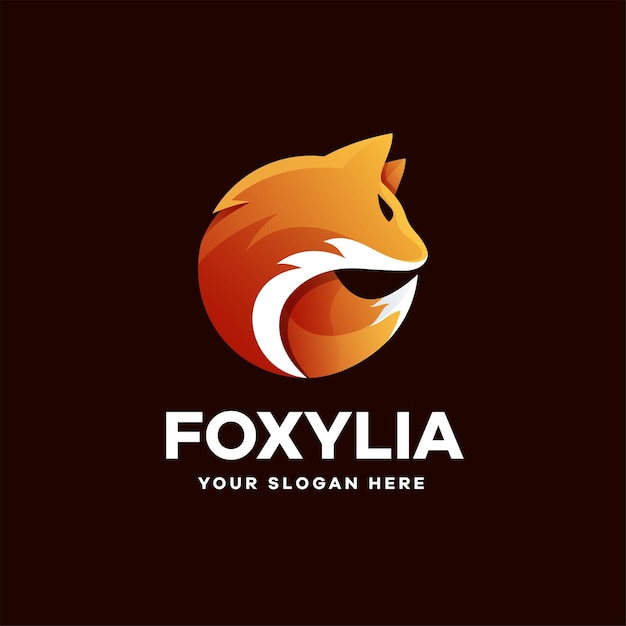 Vector Fox Gradient Logo Template