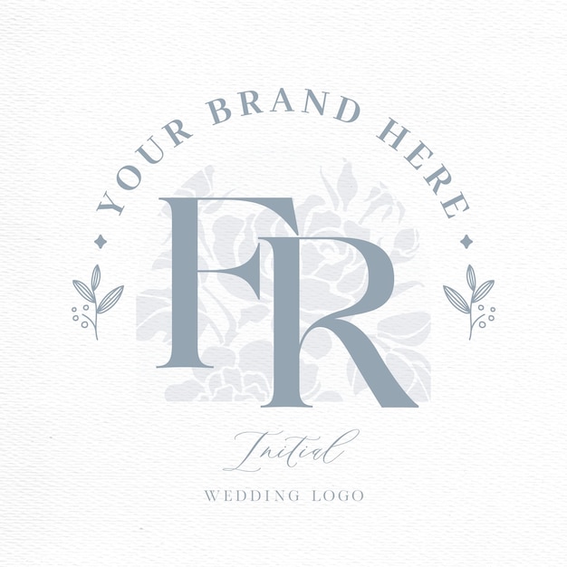 Vector vector fr initial wedding logo monogram