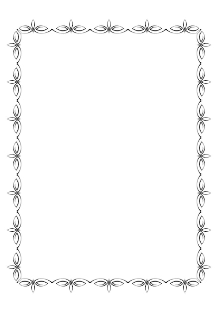 vector frames black on a white background