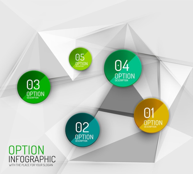 Vector fresh business abstract infographics template