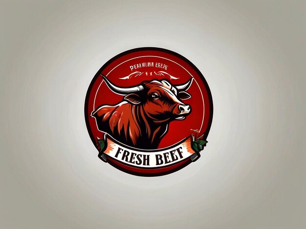 vector Fresh meat premium beef logo isolated