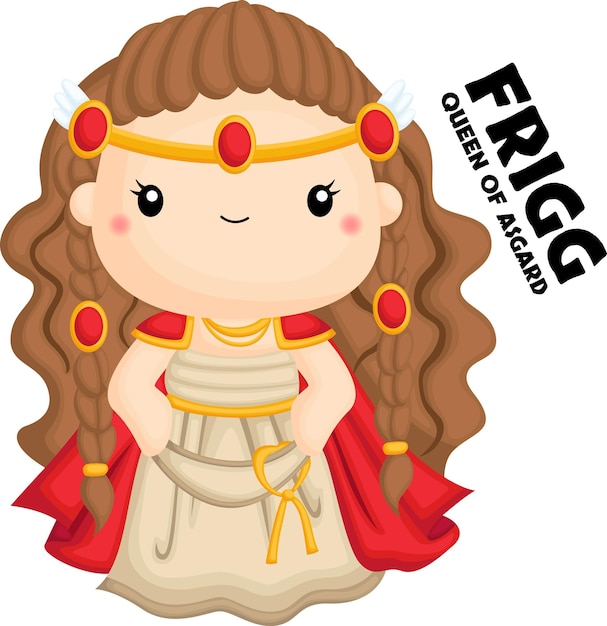 A vector of Frigg from Norse mythology