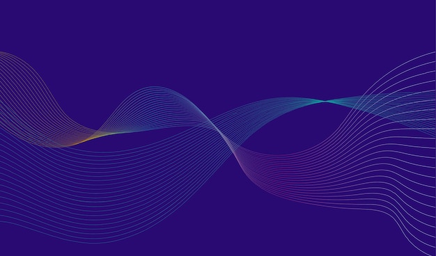 Vector full color wave style background