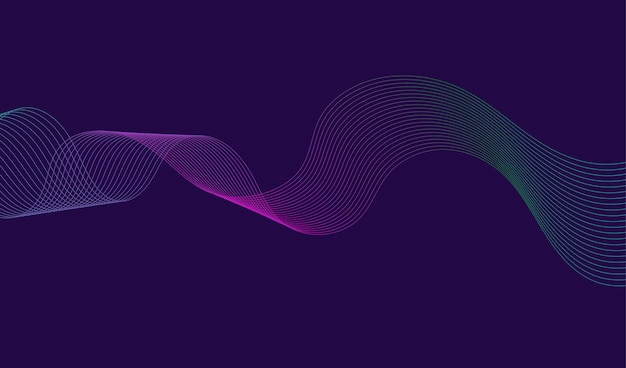 Vector full color wave style background