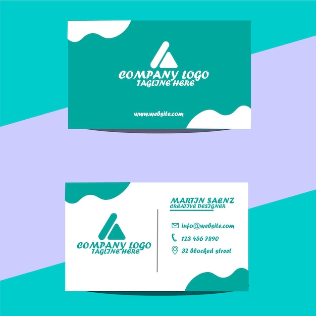 Vector vector fully editable clean style modern business card design template