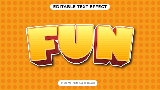 Vector Fun editable 3D text effect style