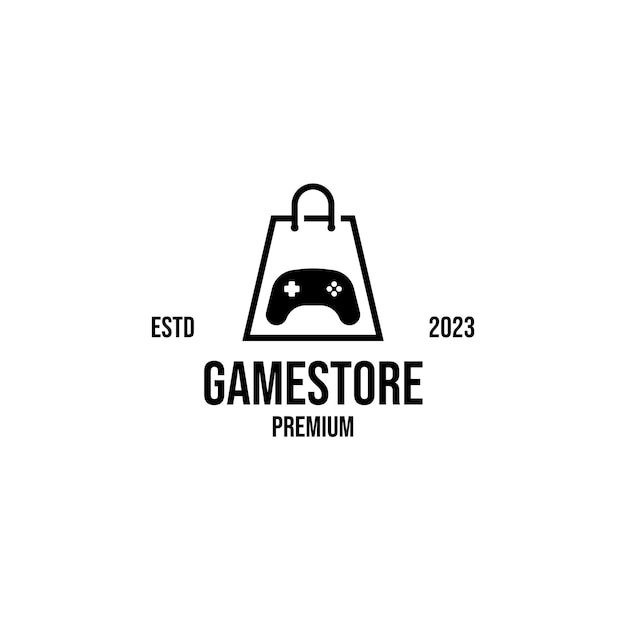 Vector game store logo design illustration idea