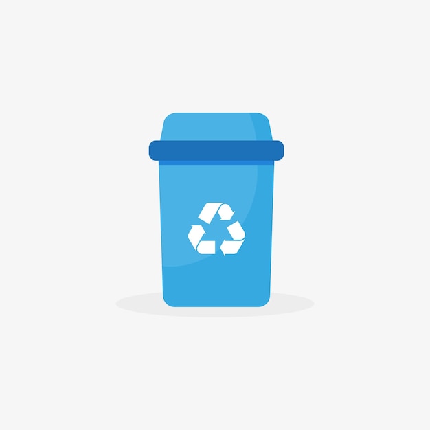 Vector garbage icon recycle bin illustration trash can symbol basket sign