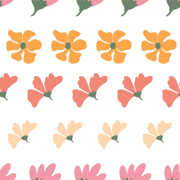 Vector garden flower seamless pattern design background for wallpaper and fabric