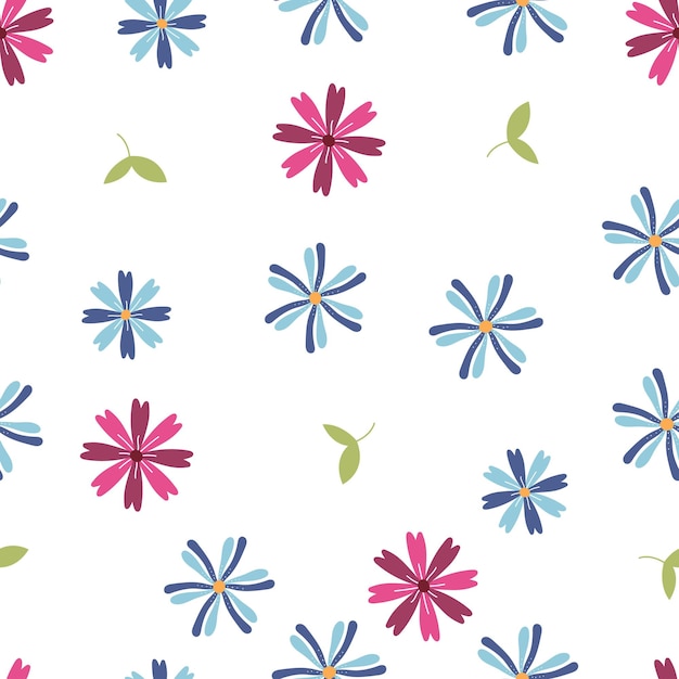 Vector garden flower seamless pattern design background for wallpaper and fabric