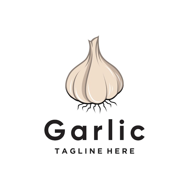 Vector garlic design element icon vector with creative concept modern