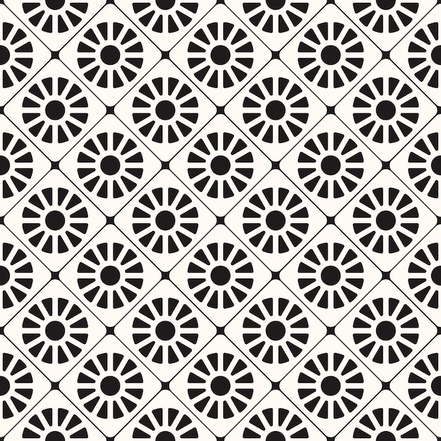 Vector Geometric Abstract Seamless Monochrome Pattern Texture Background