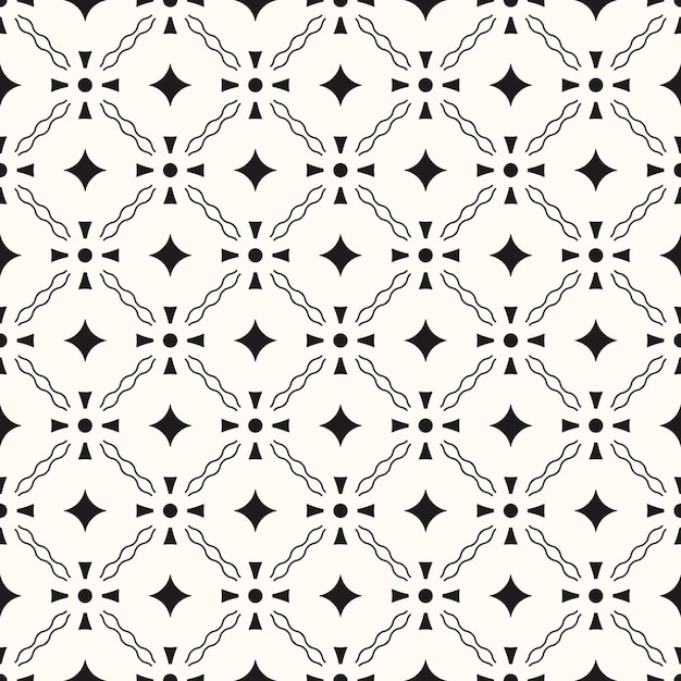 Vector Geometric Abstract Seamless Monochrome Pattern Texture Background